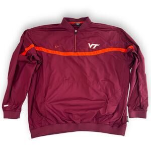 Virginia Tech Hokies XXL 1/4 Zip Nike Team Authentic Apparel Clima Fit Polyester